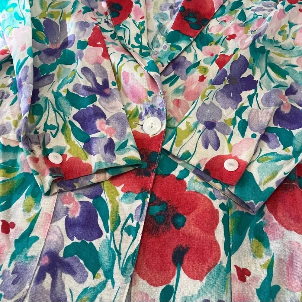 Campus Casuals of California - Vintage Floral Women's Blazer-Size 13/14